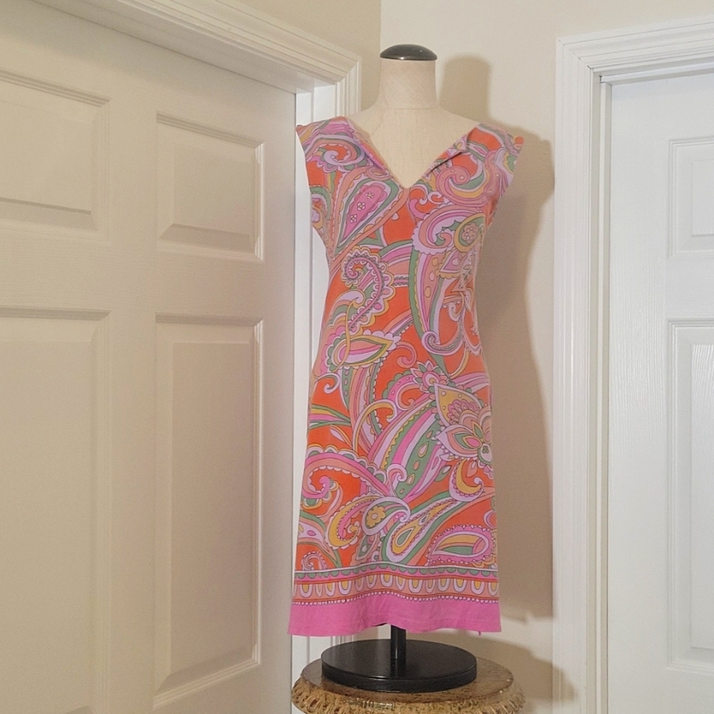 Barbara Gerwit paisley print dress size Medium